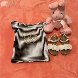 Blue and White Striped Carter’s Shirt.